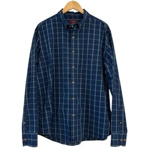 UNTUCKit Blue/Green Plaid Check Button Down Shirt Size XL